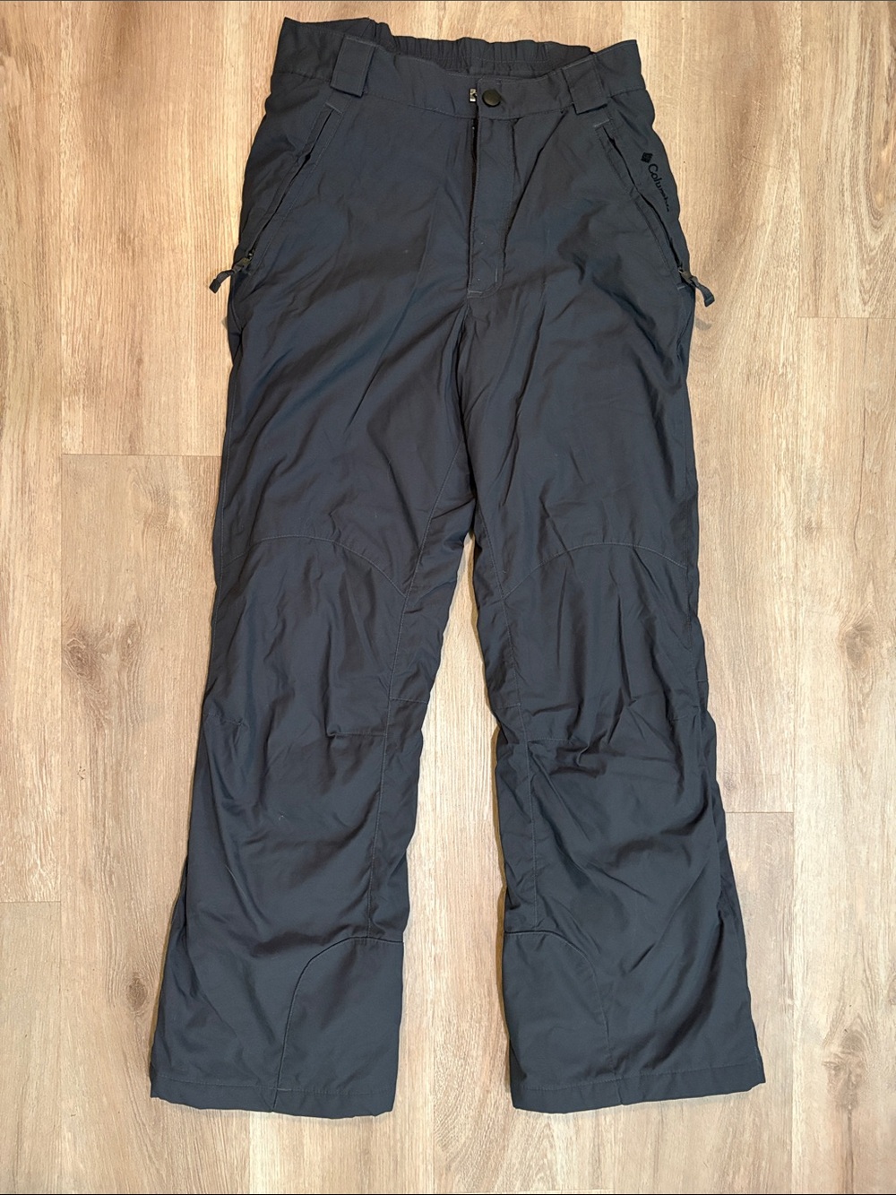 Women's Black Cargo Snow Pants with Water-Resistant Shell